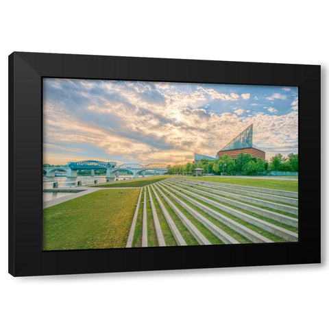 Scenic City 1 Black Modern Wood Framed Art Print by Lee, Rachel