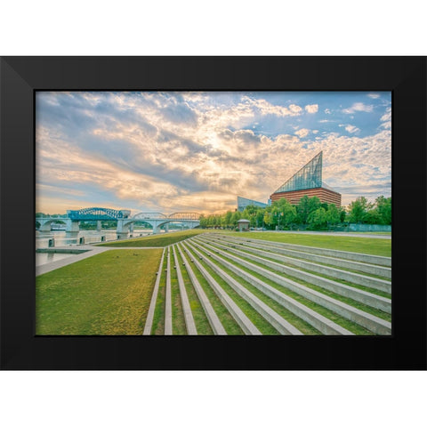 Scenic City 1 Black Modern Wood Framed Art Print by Lee, Rachel