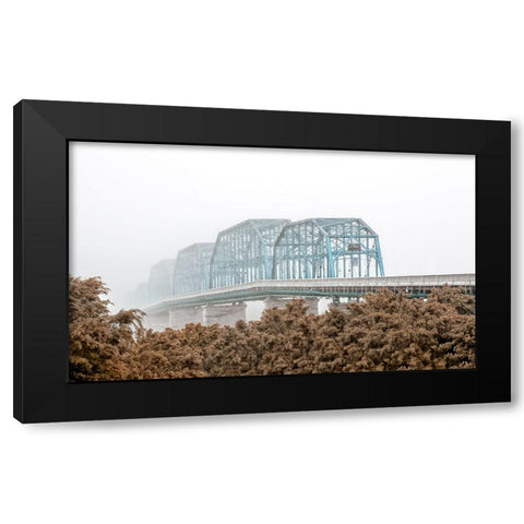Scenic City 102 Custom Color Black Modern Wood Framed Art Print with Double Matting by Lee, Rachel