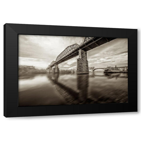Scenic City 104 Black Modern Wood Framed Art Print by Lee, Rachel