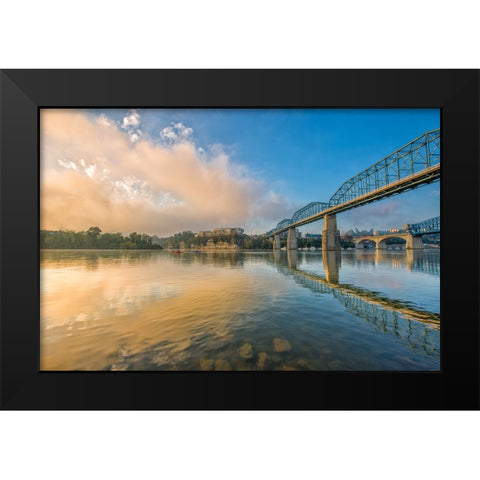 Scenic City 108 Black Modern Wood Framed Art Print by Lee, Rachel