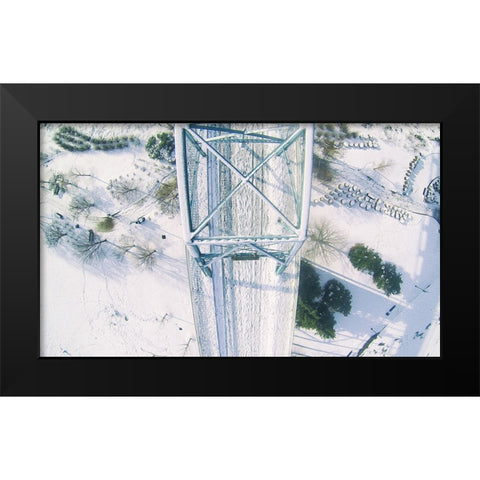 Scenic City 110 Black Modern Wood Framed Art Print by Lee, Rachel