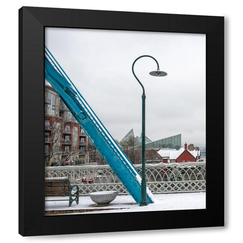 Scenic City 112 Black Modern Wood Framed Art Print by Lee, Rachel