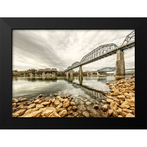 Scenic City 114 Black Modern Wood Framed Art Print by Lee, Rachel