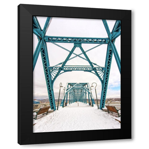 Scenic City 116 Black Modern Wood Framed Art Print with Double Matting by Lee, Rachel