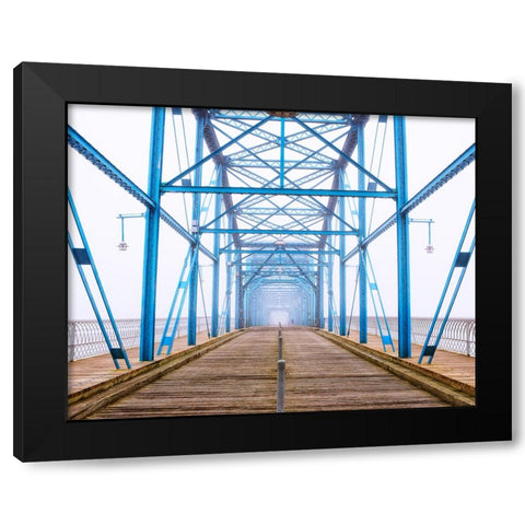 Scenic City 118 Black Modern Wood Framed Art Print with Double Matting by Lee, Rachel