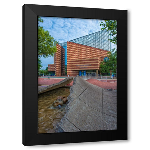 Scenic City 119 Black Modern Wood Framed Art Print with Double Matting by Lee, Rachel