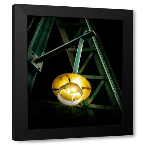 Scenic City 127 Black Modern Wood Framed Art Print with Double Matting by Lee, Rachel