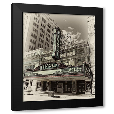 Scenic City 130 Black Modern Wood Framed Art Print with Double Matting by Lee, Rachel