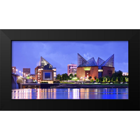 Scenic City 132 Black Modern Wood Framed Art Print by Lee, Rachel