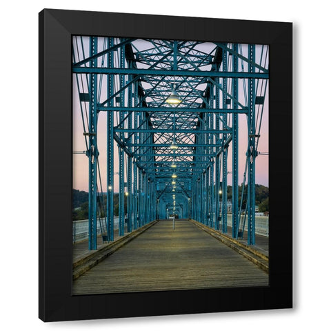 Scenic City 135 Black Modern Wood Framed Art Print with Double Matting by Lee, Rachel