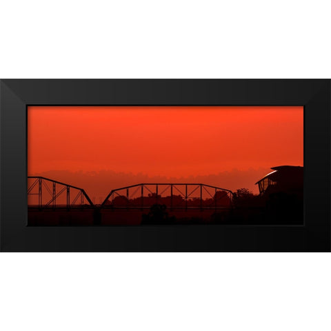 Scenic City 2 Black Modern Wood Framed Art Print by Lee, Rachel