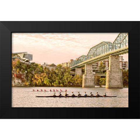 Scenic City 20 Black Modern Wood Framed Art Print by Lee, Rachel