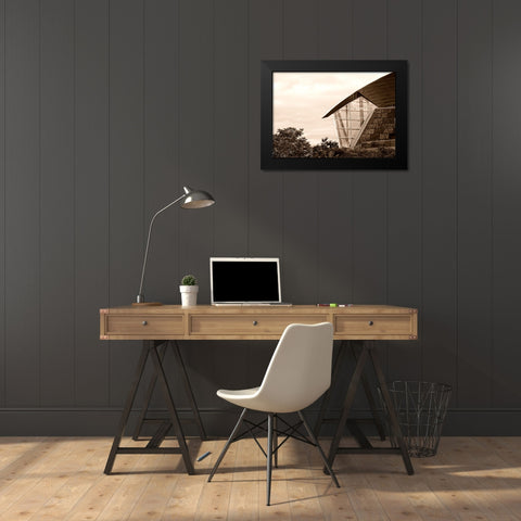 Scenic City 23 Black Modern Wood Framed Art Print by Lee, Rachel