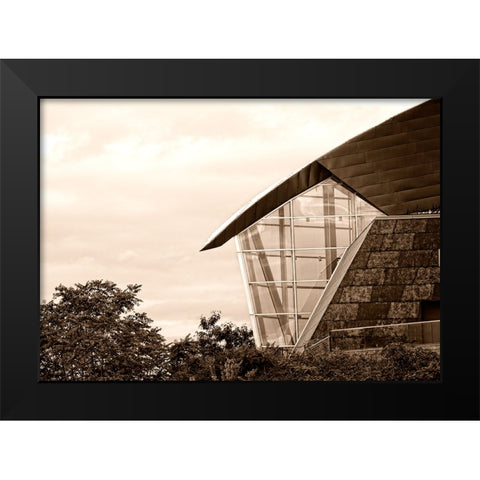 Scenic City 23 Black Modern Wood Framed Art Print by Lee, Rachel
