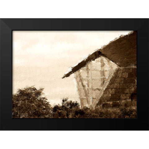 Scenic City 23 Oil Paint Black Modern Wood Framed Art Print by Lee, Rachel