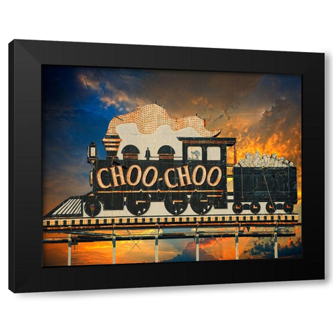 Scenic City 24 Black Modern Wood Framed Art Print with Double Matting by Lee, Rachel