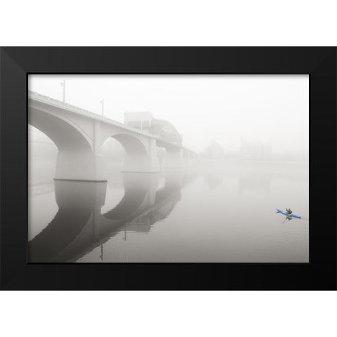 Scenic City 26 Black Modern Wood Framed Art Print by Lee, Rachel