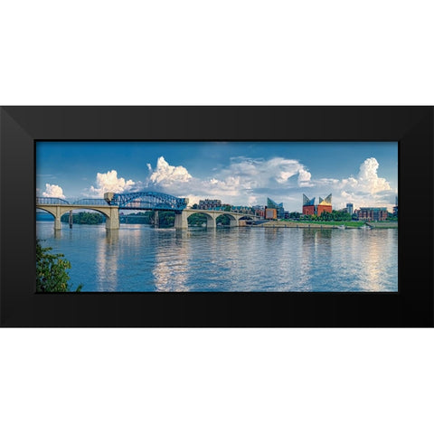 Scenic City 27 Black Modern Wood Framed Art Print by Lee, Rachel