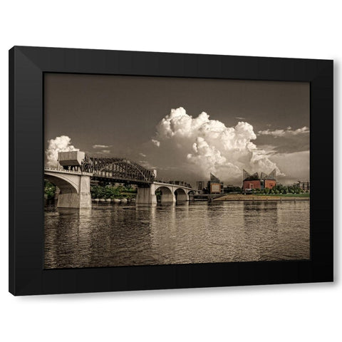 Scenic City 29 Black Modern Wood Framed Art Print by Lee, Rachel