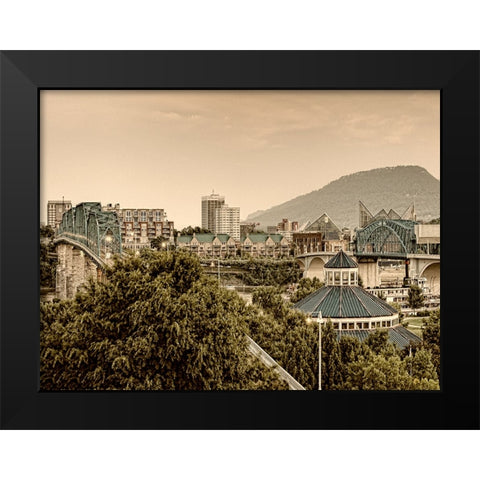 Scenic City 30 Black Modern Wood Framed Art Print by Lee, Rachel