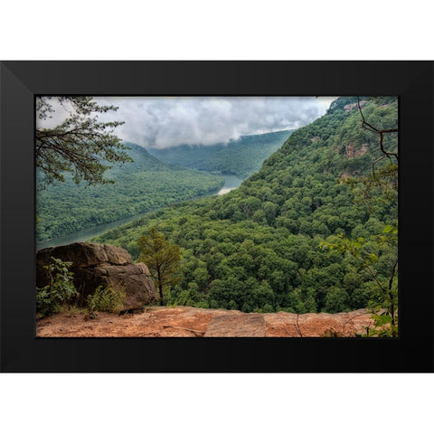 Scenic City 37 Black Modern Wood Framed Art Print by Lee, Rachel