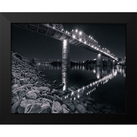 Scenic City 45 Black Modern Wood Framed Art Print by Lee, Rachel