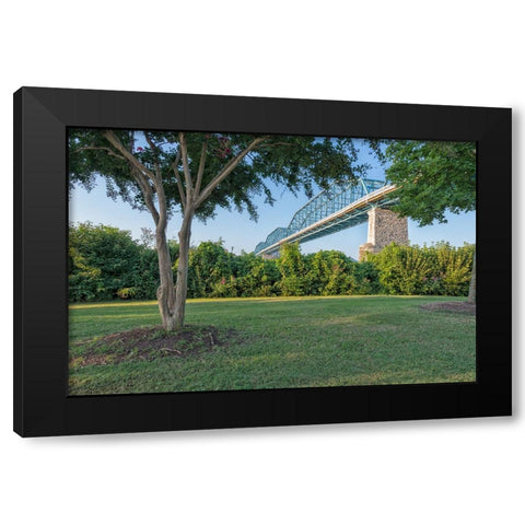 Scenic City 46 Black Modern Wood Framed Art Print with Double Matting by Lee, Rachel