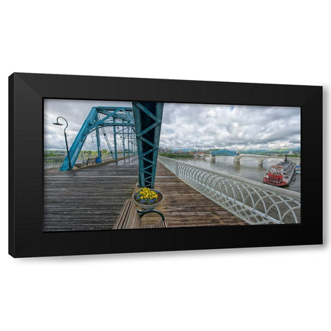 Scenic City 48 Black Modern Wood Framed Art Print by Lee, Rachel