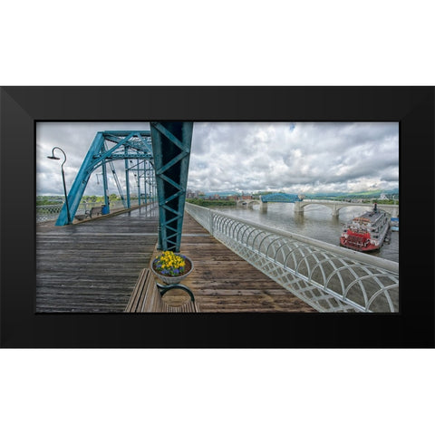 Scenic City 48 Black Modern Wood Framed Art Print by Lee, Rachel