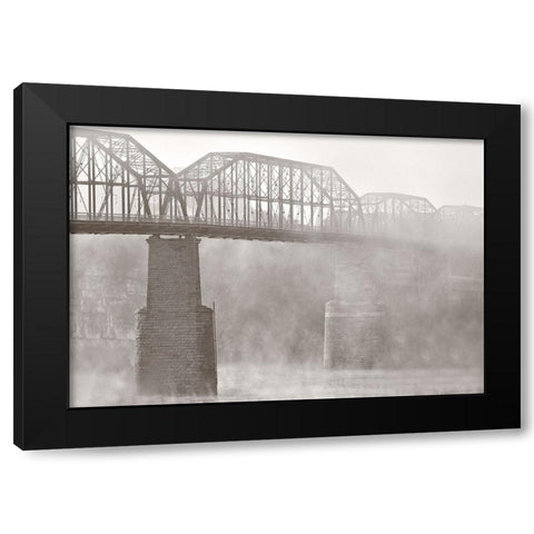 Scenic City 58 Black Modern Wood Framed Art Print with Double Matting by Lee, Rachel