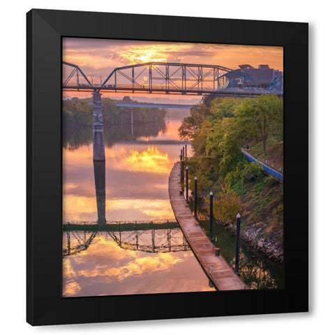 Scenic City 6 Black Modern Wood Framed Art Print by Lee, Rachel