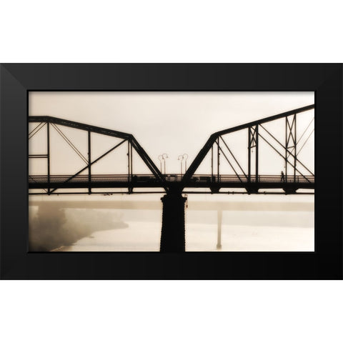 Scenic City 60 Black Modern Wood Framed Art Print by Lee, Rachel