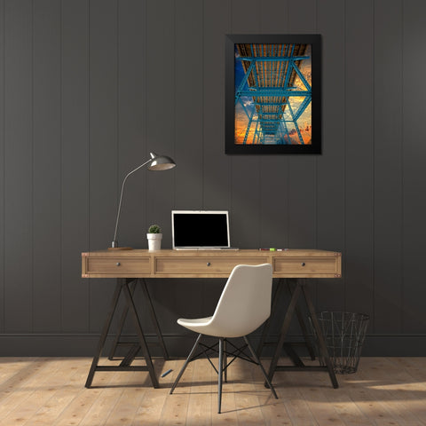 Scenic City 64 Black Modern Wood Framed Art Print by Lee, Rachel