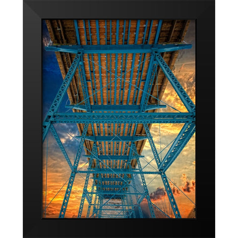 Scenic City 64 Black Modern Wood Framed Art Print by Lee, Rachel