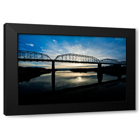 Scenic City 65 Black Modern Wood Framed Art Print with Double Matting by Lee, Rachel