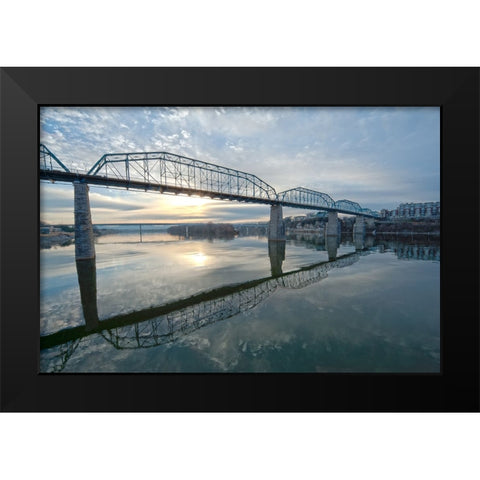 Scenic City 70 Black Modern Wood Framed Art Print by Lee, Rachel