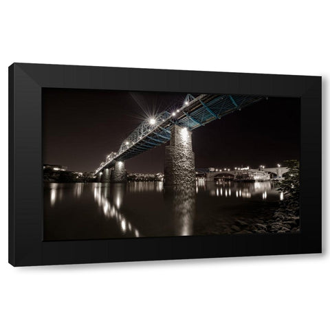 Scenic City 72 Black Modern Wood Framed Art Print with Double Matting by Lee, Rachel