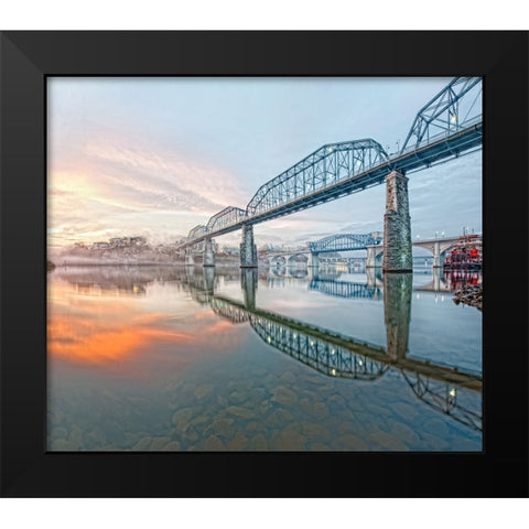 Scenic City 73 Black Modern Wood Framed Art Print by Lee, Rachel