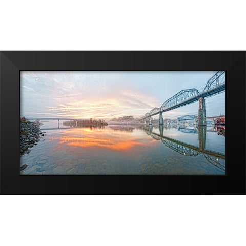 Scenic City 74 Black Modern Wood Framed Art Print by Lee, Rachel