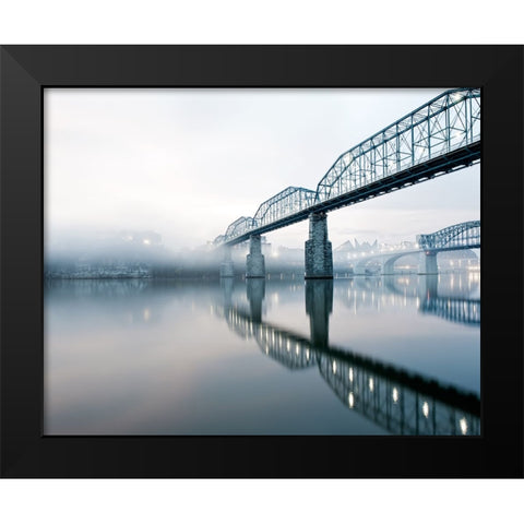 Scenic City 75 Black Modern Wood Framed Art Print by Lee, Rachel