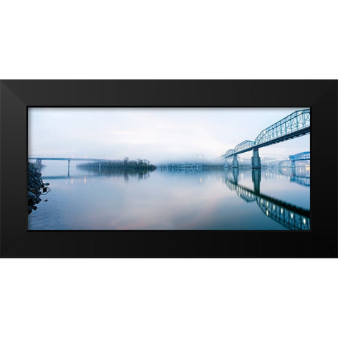 Scenic City 76 Black Modern Wood Framed Art Print by Lee, Rachel