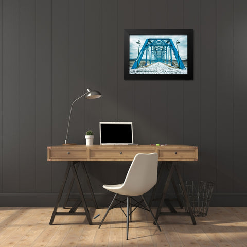 Scenic City 78 Black Modern Wood Framed Art Print by Lee, Rachel