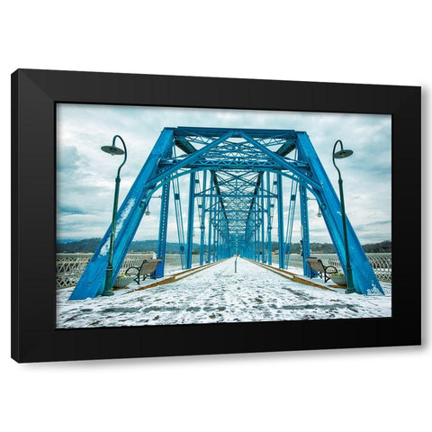 Scenic City 78 Black Modern Wood Framed Art Print with Double Matting by Lee, Rachel