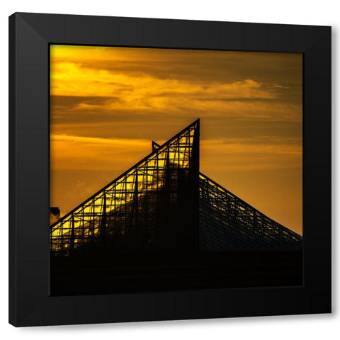 Scenic City 8 Black Modern Wood Framed Art Print with Double Matting by Lee, Rachel