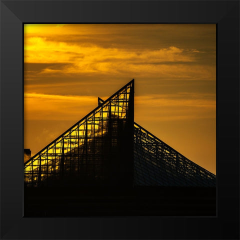 Scenic City 8 Black Modern Wood Framed Art Print by Lee, Rachel