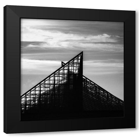 Scenic City 8 BW Black Modern Wood Framed Art Print by Lee, Rachel