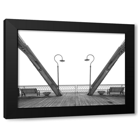 Scenic City 80 BW Horizontal Black Modern Wood Framed Art Print by Lee, Rachel