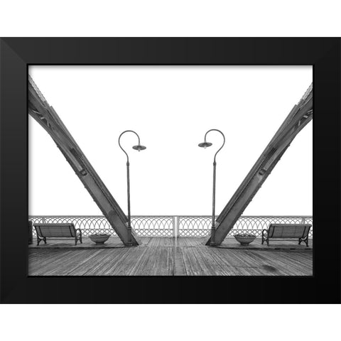 Scenic City 80 BW Horizontal Black Modern Wood Framed Art Print by Lee, Rachel