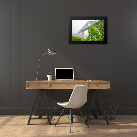 Scenic City 81 Black Modern Wood Framed Art Print by Lee, Rachel